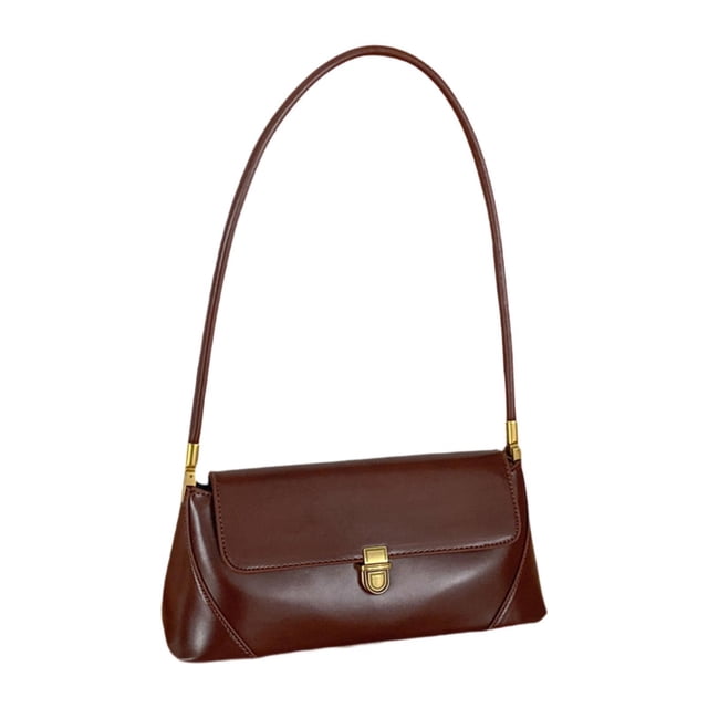 Bolso de piel sintética para mujer, estilo hobo, ideal para citas, compras, vacaciones y libre. Marrón