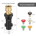thumbnail image 2 of EEEkit High Pressure Washer Gun Brass Adapter with 1/4" Spray Nozzle Tips Sets Fits for Karcher k2 k3 k4 k5 k6 K7, 2 of 5