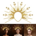 thumbnail image 2 of Giaone Radiances Crown Headpiece SunGoddess Headband Party Props Dressingup, 2 of 15