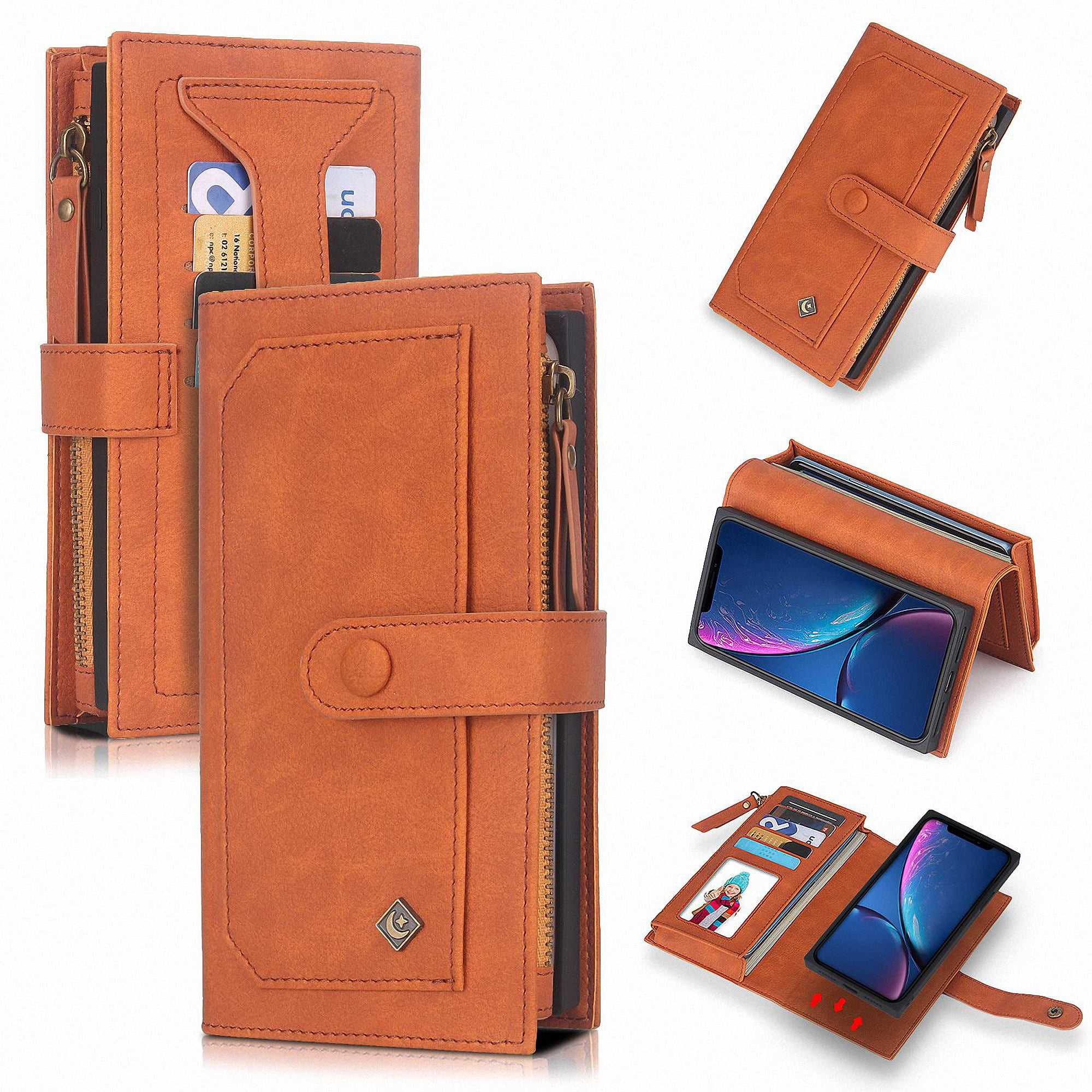 iPhone XR Wallet Case, Dteck PU Leather Multi-function Detachable Magnetic Portable Folio Flip ...