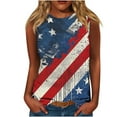 thumbnail image 2 of Wiyuqeen Womens Stars Striped Tank Tops Patriotic Sleeveless Shirts Crew Neck 4th of July Tanks Plus Size Independence Day Party Tanks, 2 of 4
