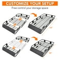 thumbnail image 4 of M optimized Roof Basket Cargo Carrier, 64"x39"x6" Universal 200LB Heavy Duty Roof Rack Basket with 15 Cubic Ft Waterproof Bag, Cargo Net, Ratchet Straps, Rooftop Cargo Carrier Luggage Holder, 4 of 7