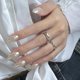 thumbnail image 3 of Uñas postizas adhesivas YOSOMMK almendradas blancas acrílicas 24 piezas, 3 of 6
