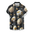 thumbnail image 3 of VBTAPA Mens Spring Shirts Happy Easter Day Rabbit Eggs Print Button Down Shirt Short Sleeve Hawaiian Beach Party Tops Lightning Sales Multicolor XL, 3 of 6