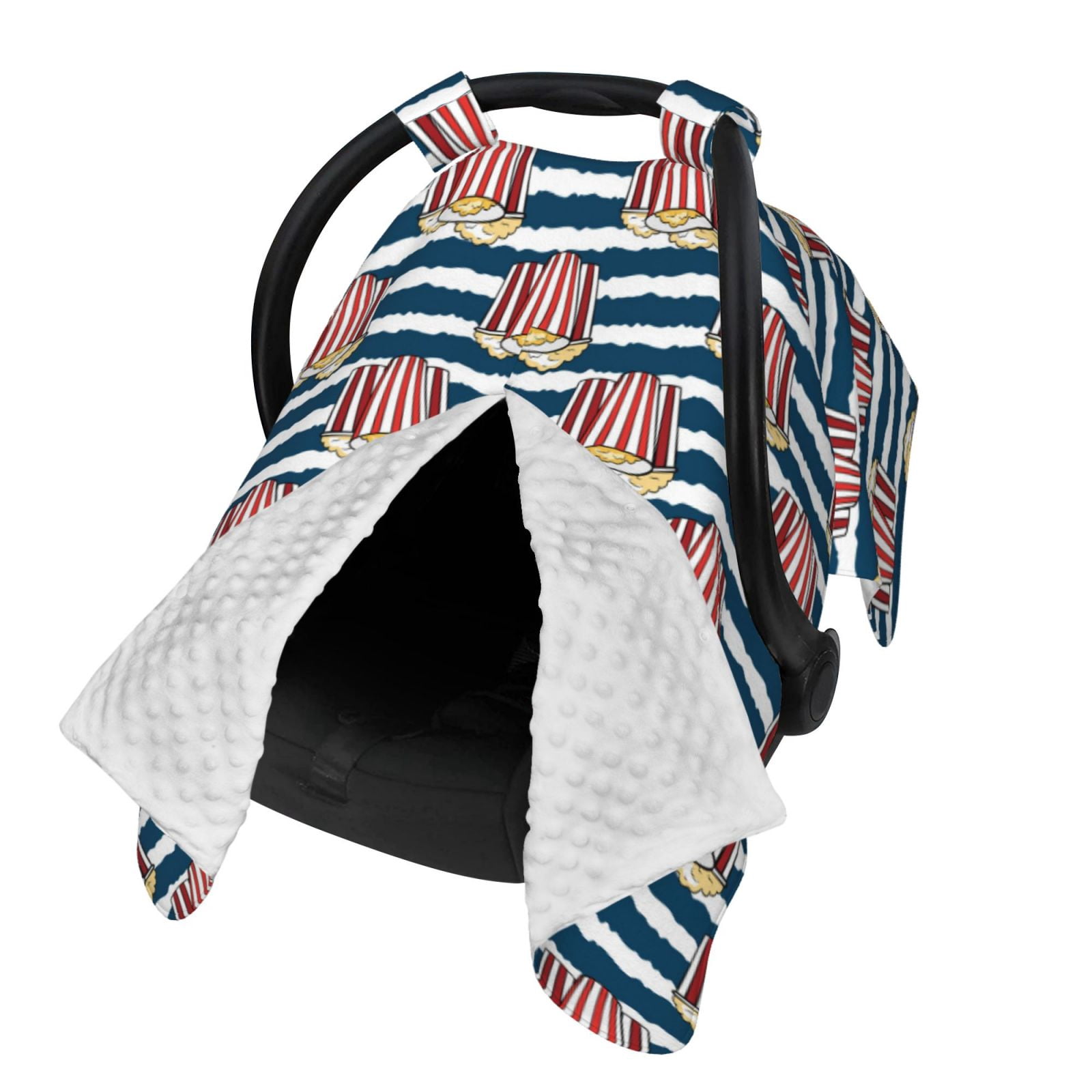 Naloa Popcorn Baby Car Seat Cover, Breathable Baby Carrier Cover, Multiuse Baby Carrier Cover & Nursing Breastfeeding Cover