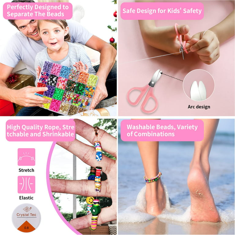 DIY Little Girl Bracelets Making Kit Girl Party Activity Box Craft  Personalized Jewelry Making Kit for Girls DIY Stretchy Name Bracelet 