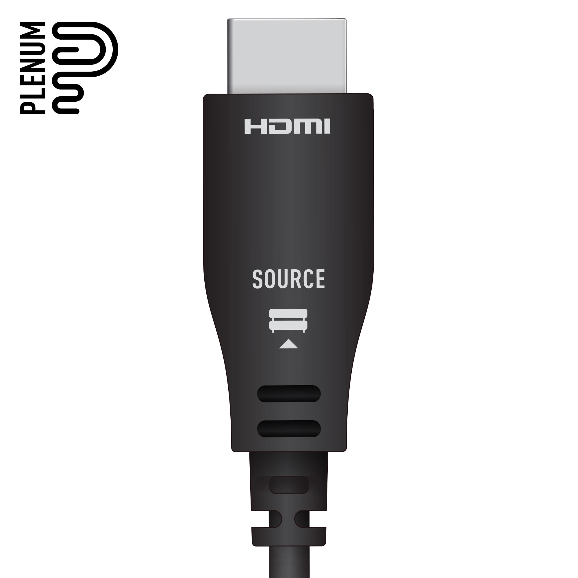 Key Digital 131FT (40M) 4K@60Hz/444/18G - Plenum Active Optical HDMI Cable, CMP/FT6 UL Rated KD-AOCH131P, Black