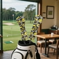 thumbnail image 4 of Yuyamidu Yellow Gray Camo Golf Club Head Covers, Camouflage PU Leather Golf Head Covers, Fit Driver Fairway Hybrid Golf Accessory for Men Women, 4 of 7