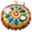 Colorful Rainbow Tie, variant on Orange Blue White Tie Dye Mandala Pattern Round Tablecloth 60"x60",Wrinkle Wipeable Table Cloth for Kitchen Dining Room Picnic Patio Party