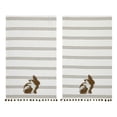 thumbnail image 3 of VHC Brands Bunny Hop Silhouette Bunnies w/Pom Pom Tea Towel Set of 2 16x28, Spring Decorative Dish or Hand Towels, Perfect for Kitchen or Bathroom, Spring and Easter Decor, 3 of 4
