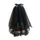 thumbnail image 3 of Velo de encaje negro, velo de malla simple para mujer, velo de novia para vestido de despedida de soltera con decoración de lazo con clip, 3 of 9