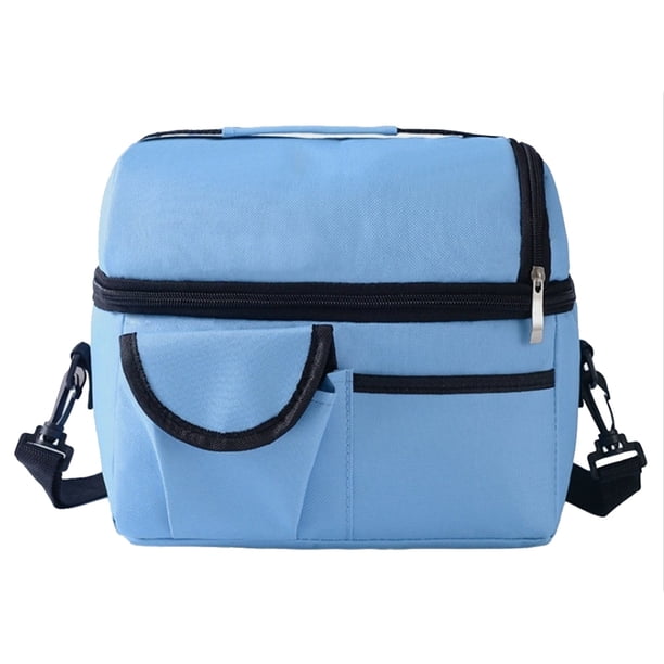 leyfeng Bolsa de almuerzo con aislamiento grande Bolsa de preservación del calor Bolsa de refrigeración para mantener la leche materna Compartimento dual térmico