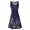 Navy Blue, variant on Women Sleeveless Floral Print Loose Casual Beach Summer Dress