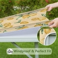 thumbnail image 6 of Yellow Lemon Fruit Leaves LightYellow Pattern Square Fitted Tablecloth with Elastic Edge,Square Table Cover,Washable Elastic Table Cover for Home Kitchen Party Decor 36"x36", 6 of 6
