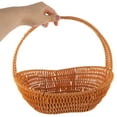 thumbnail image 4 of IDEANATEGRATE Cesta Decorativa De Flores Con Asa Tejido En Plástico Resistente Color Marrón Claro, 4 of 6
