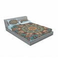 thumbnail image 3 of Ambesonne Mandala Fitted Sheet & Pillow Sham Set, Oriental Ornament, Twinxl, Multicolor, 3 of 3