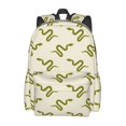 thumbnail image 2 of Goofa Green Snake Pattern Backpack for Students – Large Capacity, Lightweight with Adjustable Shoulder Straps, Perfect for School, Travel, 2 of 8