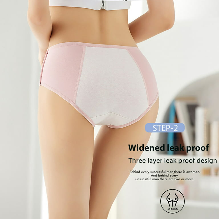 Spdoo Women's Period Underwear Mid Waisted Cotton Underwear Soft