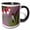 Black/White, variant on 3drose, Male Ruby Throated Hummingbird, Kentucky - Na02 Aje0270 - Adam Jones, 11oz Two-tone Black Mug
