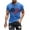 A Blue, variant on Running Shirts Men Sport Tops Men's Independence Day Of The United States Flag Print Short Sleeve Round Neck Pullover T - Shirt Navy L