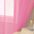 thumbnail image 3 of Home Mart Goods Light Pink Solid Color Rod Pocket Sheer Glam Elegant Curtain Set 63" Long - 2 Panels, 3 of 5