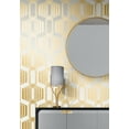 thumbnail image 5 of NextWall Metallic Gold Striped Geo Peel and Stick Wallpaper, 5 of 7