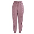 thumbnail image 1 of Pantalones deportivos holgados, transpirables, con banda en el tobillo, informales, con bolsillos (gris y morado) XL, 1 of 10