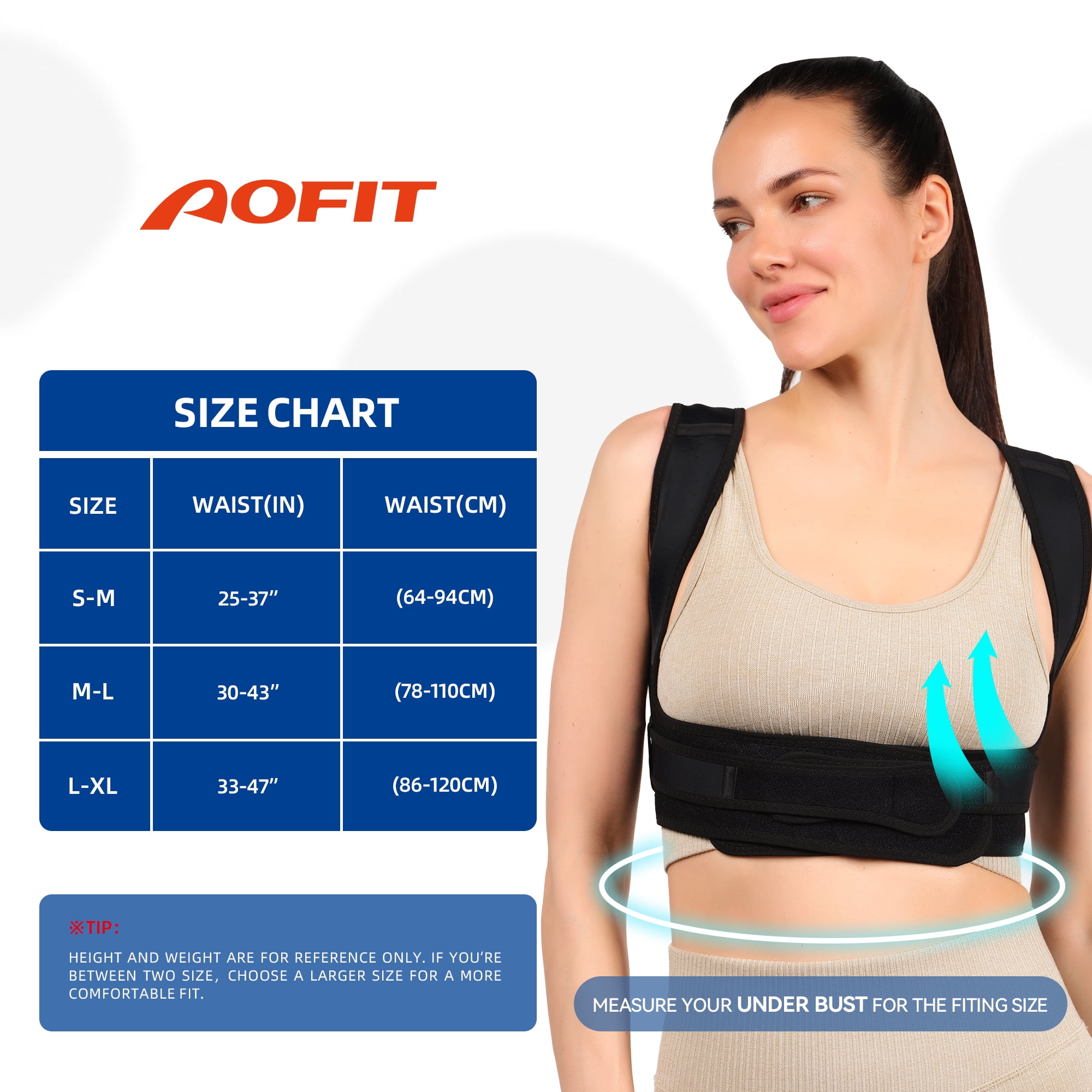 Back Brace Posture Corrector, Shoulder Straightener, Adjustable Full Back Support for Women and Men, Upper and Lower Back Pain Relief - Scoliosis, Hunchback, Hump, Thoracic, Spine Corrector -Medium