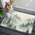 thumbnail image 5 of Foggy Forest Green Bathroom Rug Washable 2x3 Entryway Rug Non Slip Watercolor Trees Vintage Front Door Mat Low Pile Indoor Doormat Throw Floor Carpet for Kitchen Bedroom Entrance, 5 of 9
