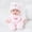 Pink, variant on Realistic Reborn Doll with Pacifier & Bib, Adjustable Limbs Vinyl Baby Toy, Photography Prop Collectible Gift for Girls, Art Decoration Companion for Kids Adults