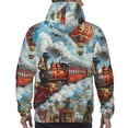 thumbnail image 7 of Kdxio Red Train Hot Air Balloon Print Mens Casual Hooded Collar Drawstring Hoodies Pullover Sweatshirts Casual Long Sleeve Shirts-X-Large, 7 of 7