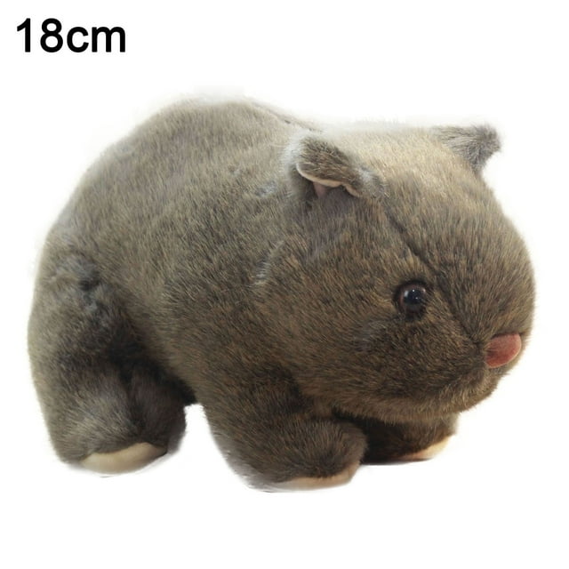Flmtop Simulation Wombat Toy Lovely Vivid Expression Birthday Gift Stuffed Guinea Pig Animal Toy for Girl