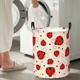 thumbnail image 6 of Uemuo Red Ladybug Pattern Circular Laundry Hamper Basket with handles,Collapsible laundry basket,Large capacity laundry hamper,Laundry Organizer-, 6 of 8