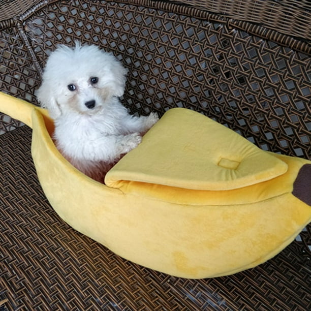 Brand New Funny Banana Shape Pets Cat Bed House Cozy Cute Banana Puppy Cushion Kennel Warm Portable Pet Basket Supplies Mat Beds Yellow S Walmart Com Walmart Com