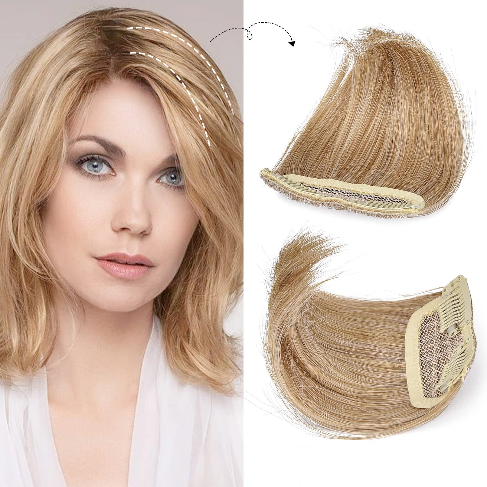 2 pack 4 inch Short Thick Hairpieces Adding Extra Hair Volume Clip in