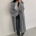 thumbnail image 3 of Kureaily Women's Strip Long Sweater Coat 2024 Solid Color Loose Sleeve Long Cardigan Solid Color Cardigan, 3 of 5
