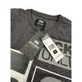 thumbnail image 3 of Ecko Unltd Men's V-Neck T-Shirt Puff Print Colorblock Heather Grey/White Tee (Medium, Heather Grey/White), 3 of 3