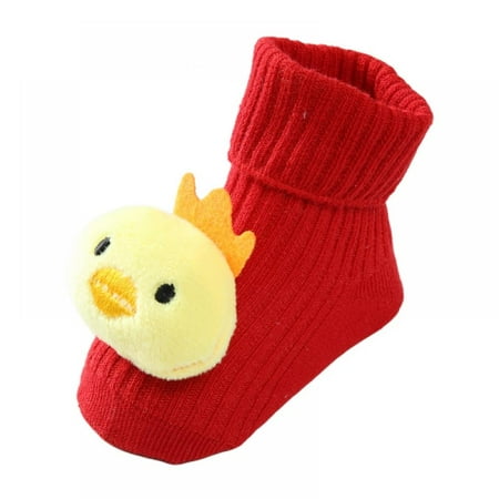 

Newborn Baby Girl Boy Cotton Socks Infant Cartoon Animals Socks Anti-slip Middle Tube Floor Socks 0-1Y