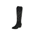 thumbnail image 1 of UKAP Women Comfort Knee High Western Boot Riding Non-Slip Cowgirl Boots Black 5.5, 1 of 4