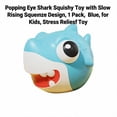 thumbnail image 2 of Popping Eye Shark Squishy Toy with Slow Rising Squeeze Design, 1 Pack, Blue, for Kids, Relaxation Toy, 2 of 3