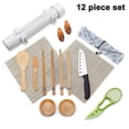 thumbnail image 1 of Kit para hacer sushi de 12 piezas, máquina para hacer bazooka de sushi todo en uno con cortina de sushi, 1 of 5