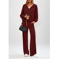 thumbnail image 2 of Conjunto Deportivo para Mujer PRETTYGARDEN con Sudadera con Capucha y Pantalones de Pierna Ancha XS, 2 of 5