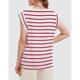 thumbnail image 5 of Camiseta Sin Mangas Informal de Verano para Mujer, con Rayas Rojas, Talla M, 5 of 6