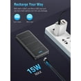 thumbnail image 4 of LAICAIW Portable-Charger-Power-Bank-15000mAh Dual USB Power Bank Output 5V3.1A Fast Charging Portable Charger Compatible with Smartphones and All USB Devices(Deep Black), 4 of 7