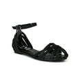 thumbnail image 1 of Nature Breeze Istanbul New Women Leatherette Strappy Ankle Strap Flat Sandal, 1 of 5