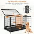 BestPet 48'' Big Size Heavy Duty Dog Crate with Removable Tray, Double