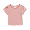 thumbnail image 3 of SHenli Shirts for Girls 10-12 Letter Print Cowl Neck Shirt Short Sleeve T Shirt Top Loose Holidays Tops Multicolor Shirts for Kids, 3 of 8