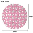 thumbnail image 6 of Pink Bows and Baseballs Pattern Round Tablecloth 60"x60",Wrinkle Wipeable Table Cloth for Kitchen Dining Room Picnic Patio Party, 6 of 6