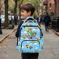 thumbnail image 6 of Pzuqiu Dragon Rainbow Kids Backpack 16 Inch Large Capacity School Bag Breathable Padded Shoulder Strap Bookbag for Boys Girls Ages 6-12 Lightweight Travel Daypack, 6 of 7