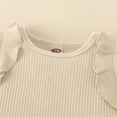 thumbnail image 5 of TOWED22 Baby Girl Outfit Newborn Short Sleeve Romper Onesie Heart Tutu Skirts Summer Outfits Clothes Beige,3-6 M, 5 of 7